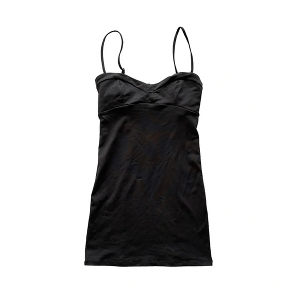 Free People Intimately Slip Fitted Back Cut Out Dress Black‎ Size M - Picture 1 of 7
